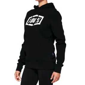100% Women's Icon Hoodie - Black - XL 20031-00003