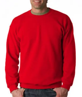 18000 Gildan Adult Heavy BlendCrew Neck Sweatshirt Cherry Red