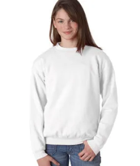 18000B Gildan Youth Heavy BlendCrew Neck Sweatshirt White