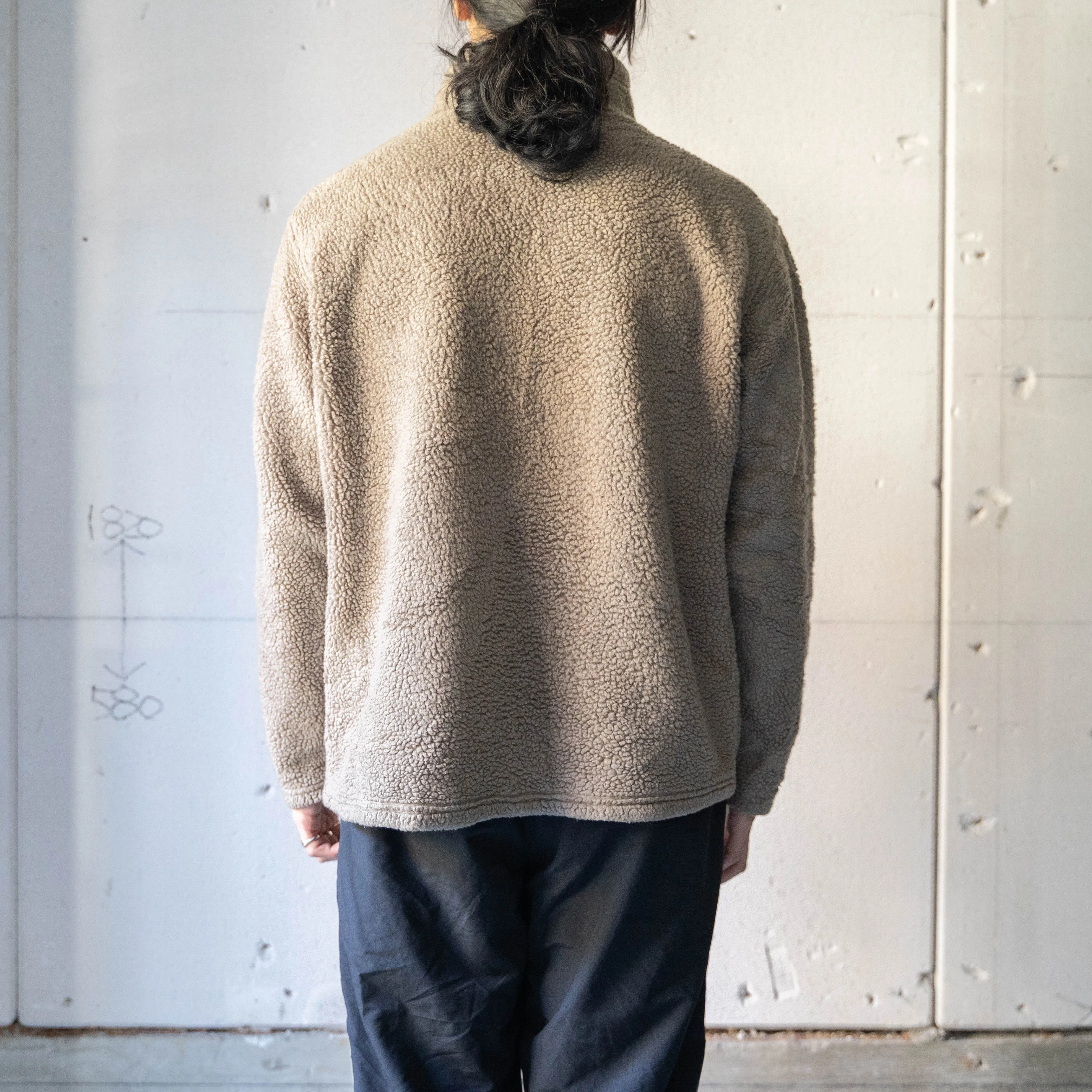 1990s 'GAP' high neck boa pullover smock
