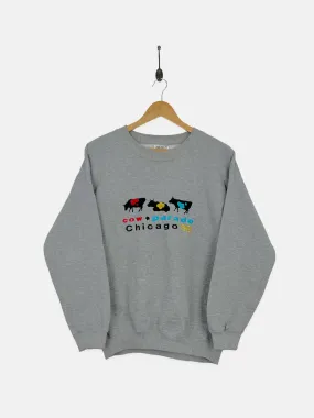1999 Chicago Cow Parade Embroidered Vintage Sweatshirt Size8