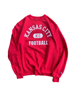 1KC | LOCKER FOOTBALL CREW FLEECE - RED