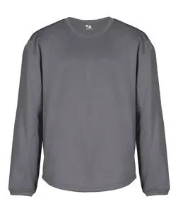 2453 Badger BT5 Youth Performance Fleece Open Bottom Crewneck Graphite