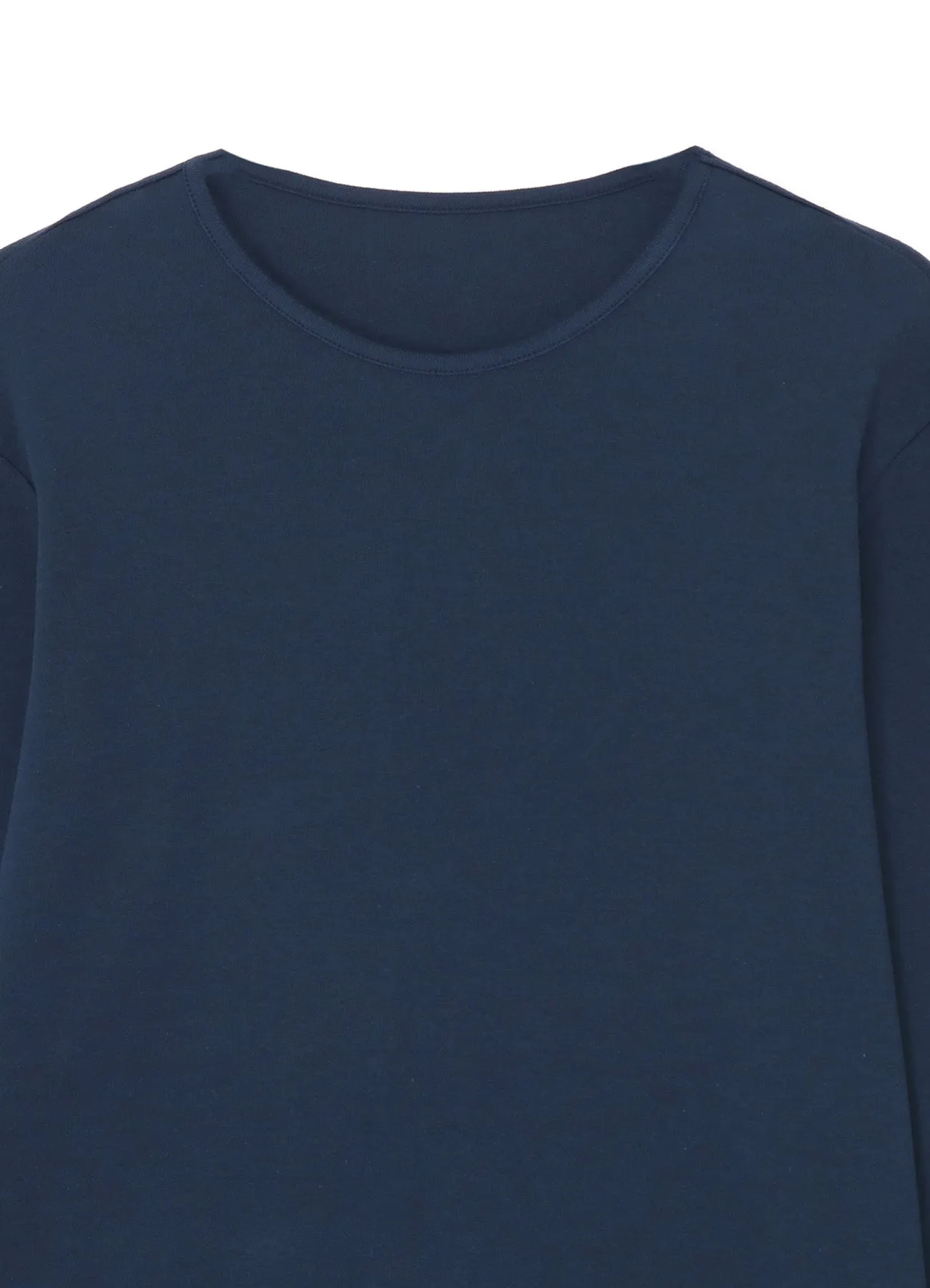 30/- COMBED COTTON LONG SLEEVE T-SHIRT WITH BUTTON-UP SLEEVE SLITS