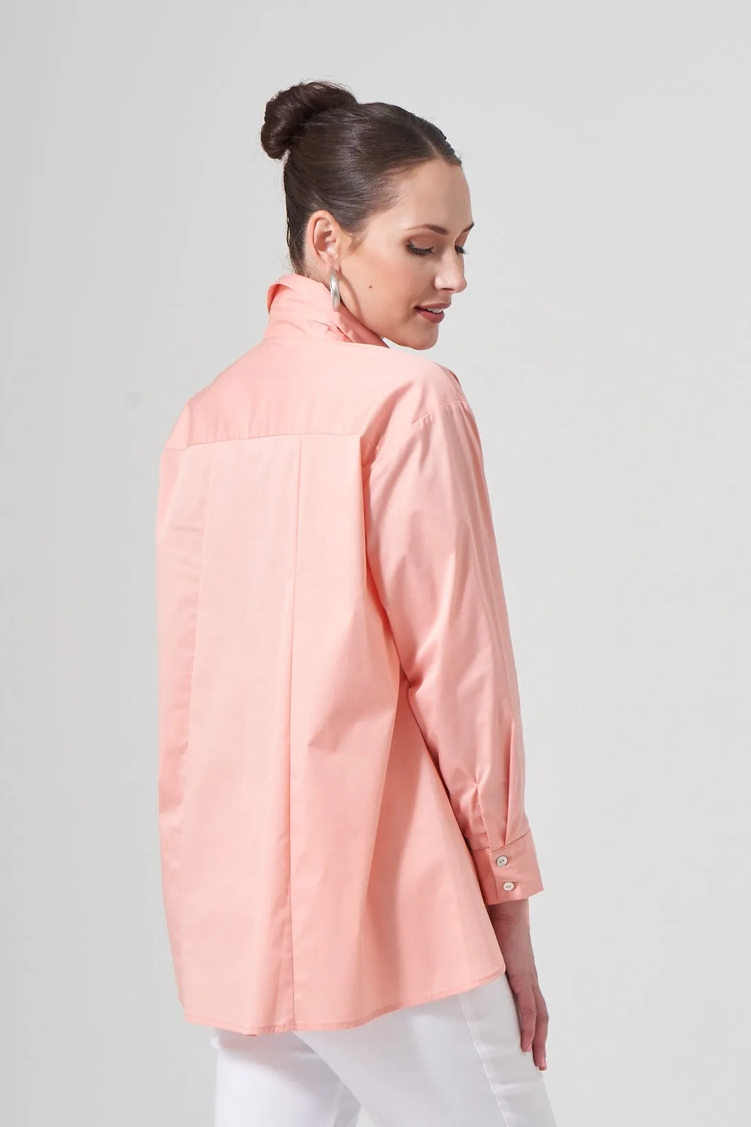 30" Oversized Long Sleeve Shirt Collar Tunic