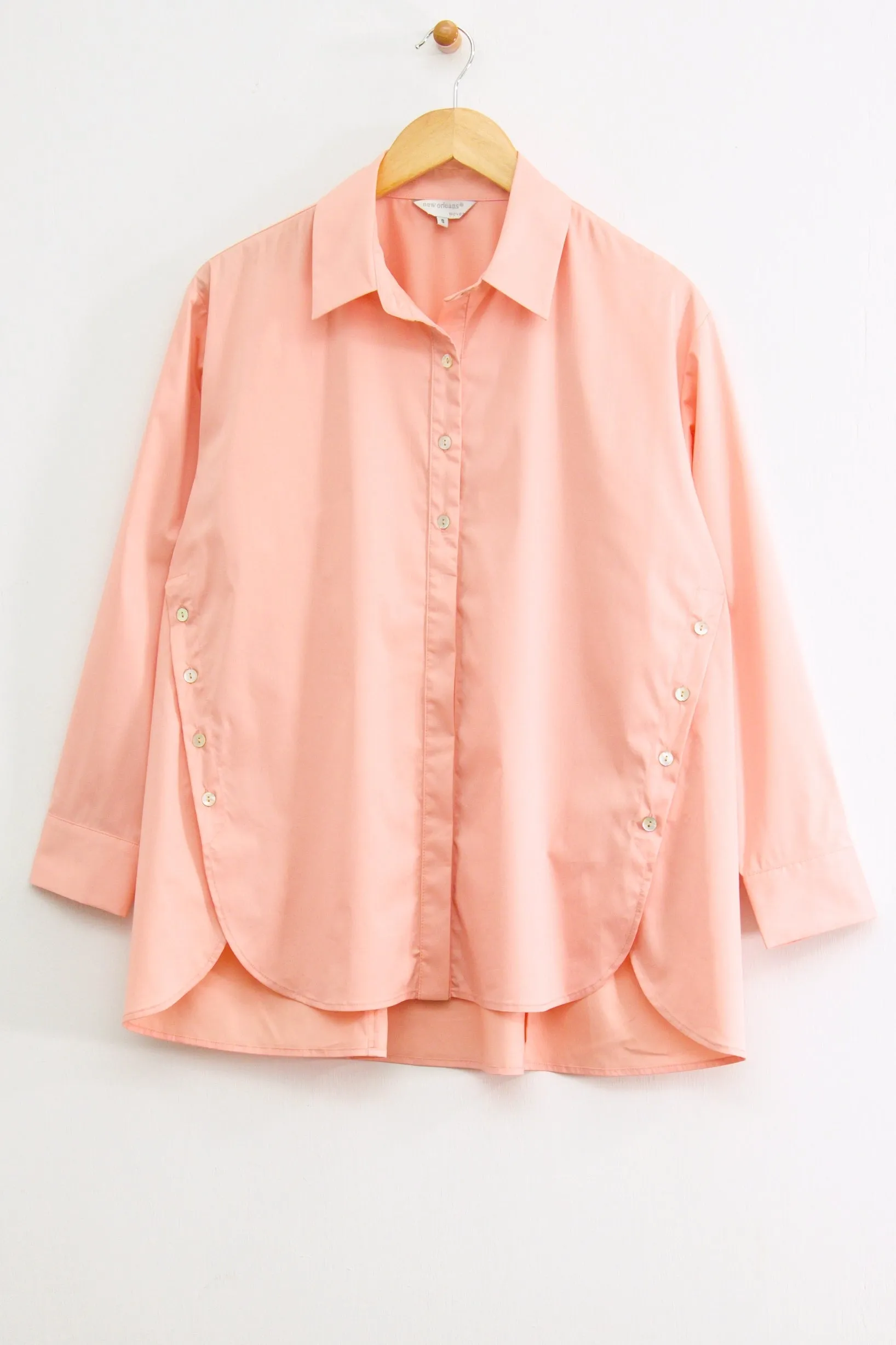 30" Oversized Long Sleeve Shirt Collar Tunic