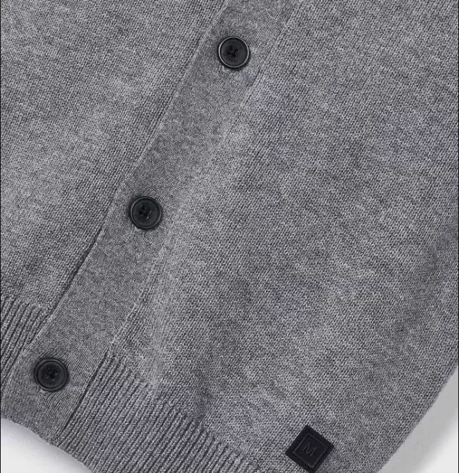 4327 Mayoral Mini Boys Button Up Dress Knit Vest - Grey