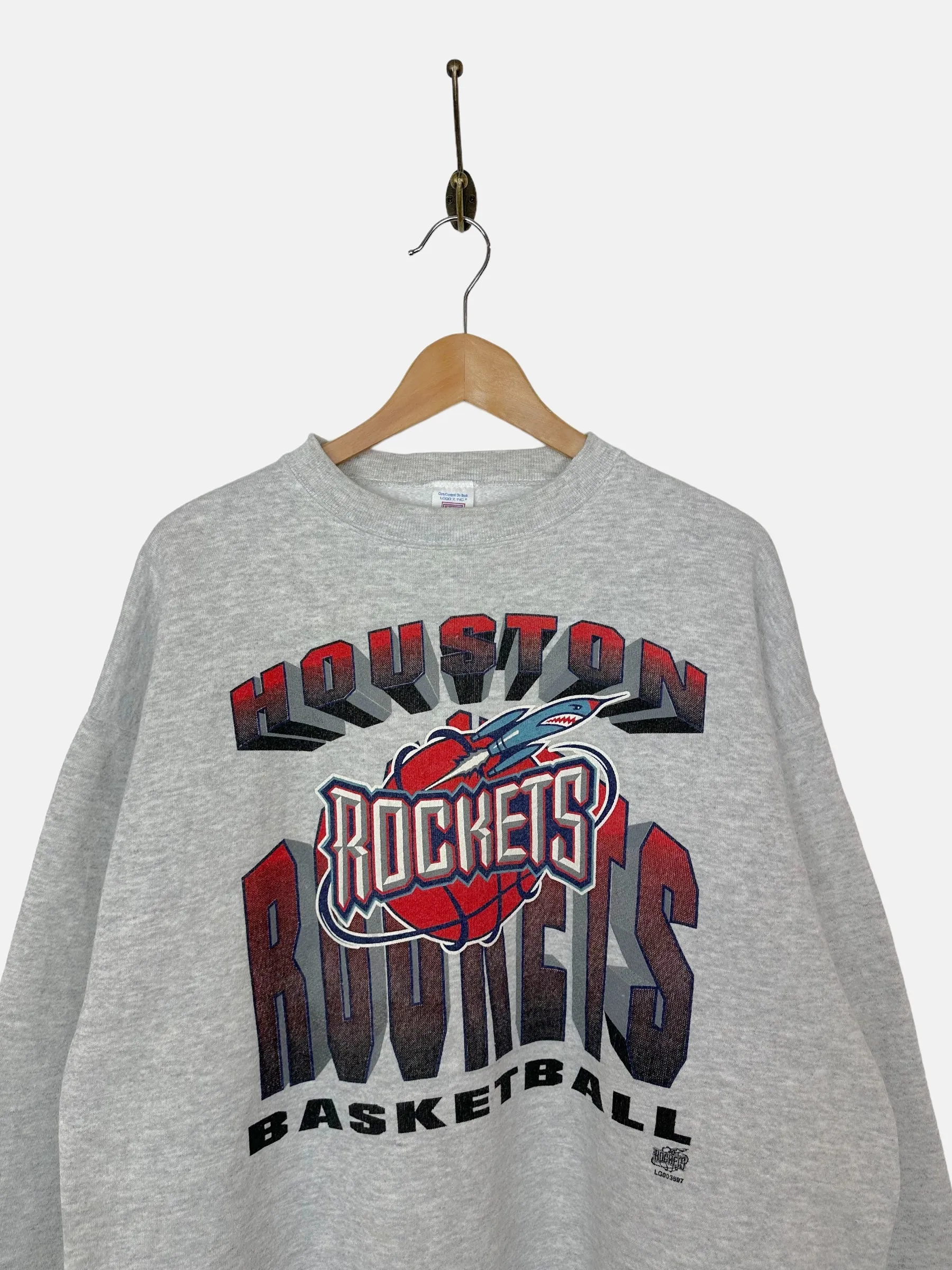 90's Houston Rockets NBA USA Made Vintage Sweatshirt Size L