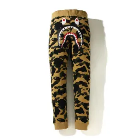 A Bathing Ape 1st Camo Shark Slim Fit Sweatpants - Yellow Camo