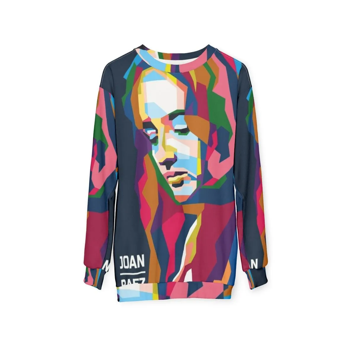 Abstract Geometric Joan Baez Pop Art WPAP Sweatshirt