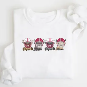 Alabama Crimson Tide Football Highland Cow Football Team Football Lovers Gift Unisex Crewneck Hoodie Sweatshirt