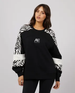 All About Eve Parker Panelled Crew - Black