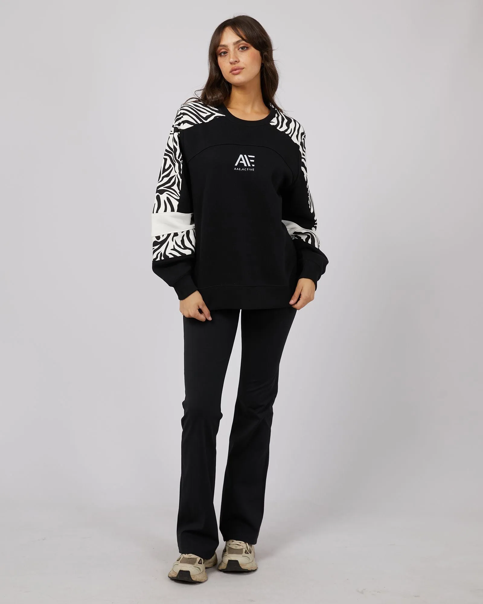 All About Eve Parker Panelled Crew - Black