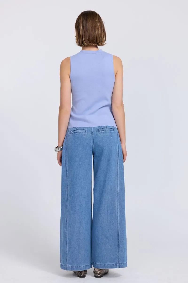 ASTRID KNIT TOP PACIFIC