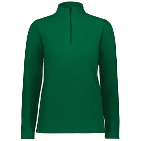 Augusta Sportswear Women's Dark Green Micro-Lite Fleece 1/4 Zip Pullover