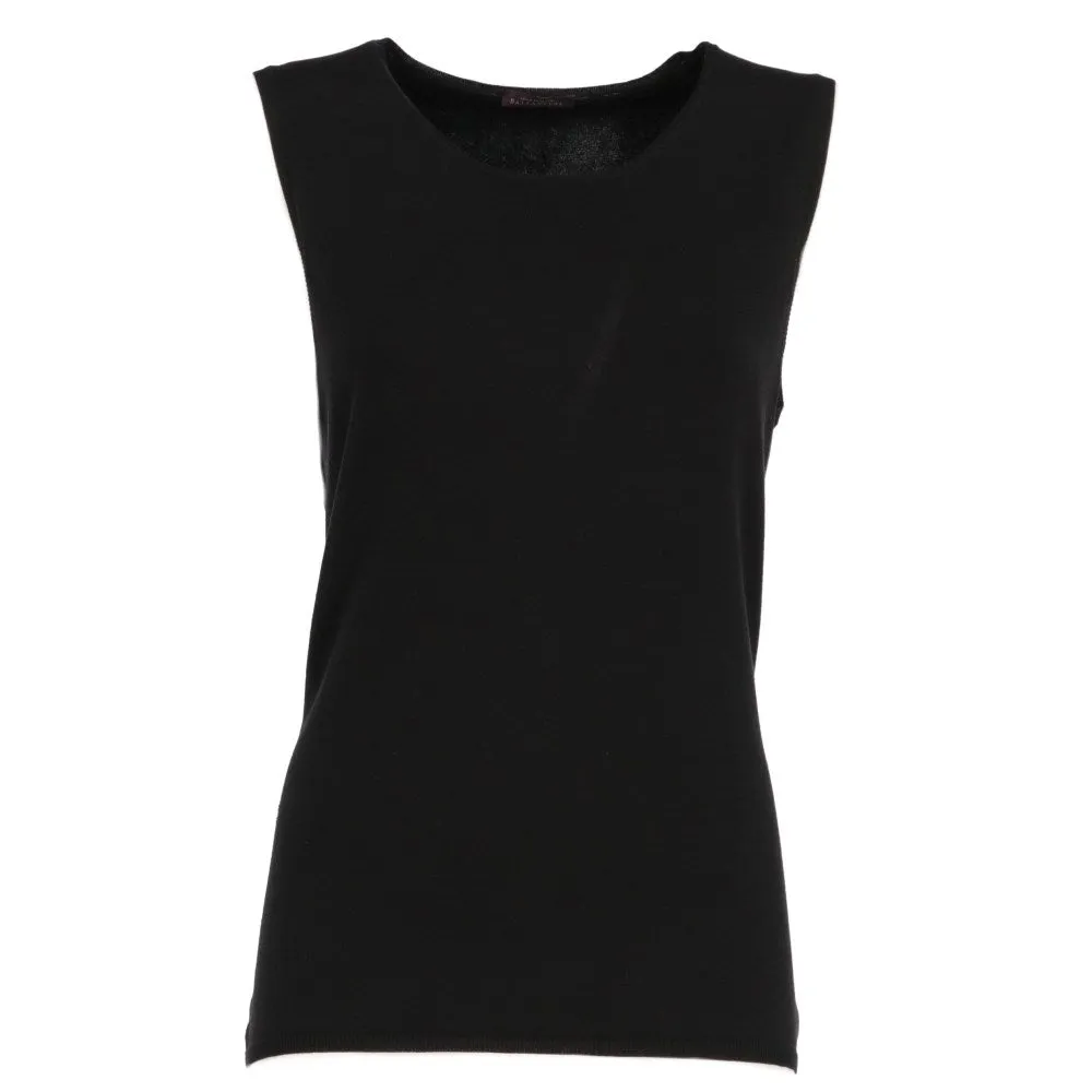 Ballantyne Black Silk Knitted Vest - 2000s