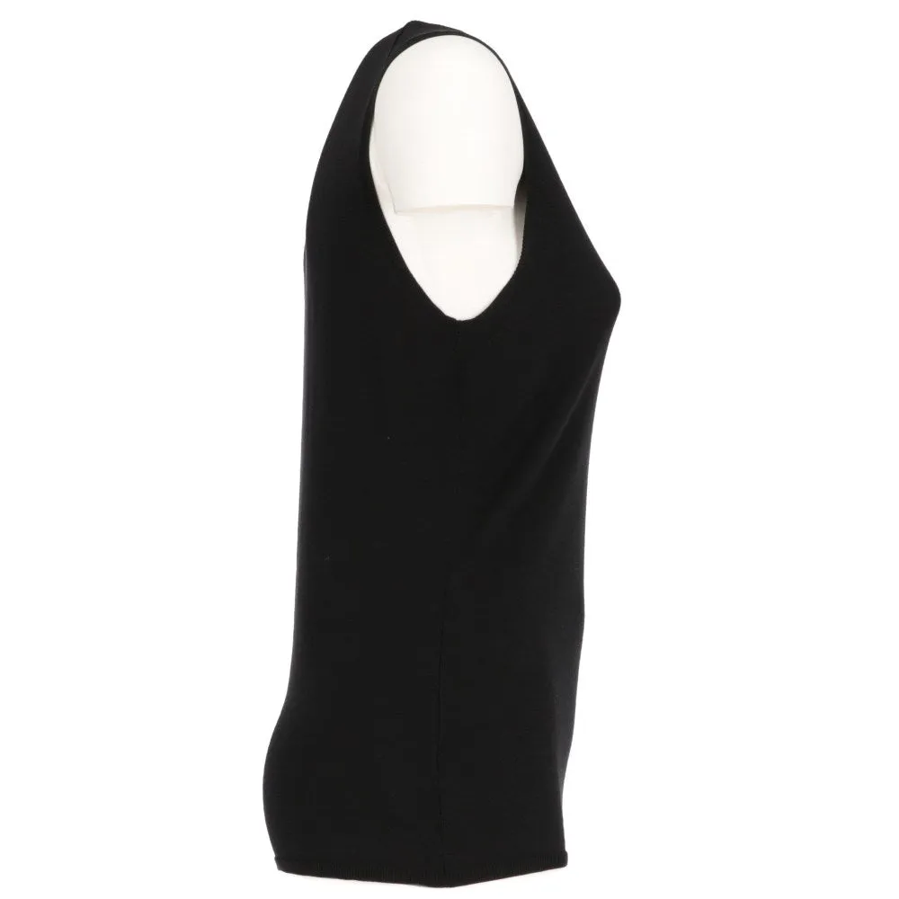 Ballantyne Black Silk Knitted Vest - 2000s
