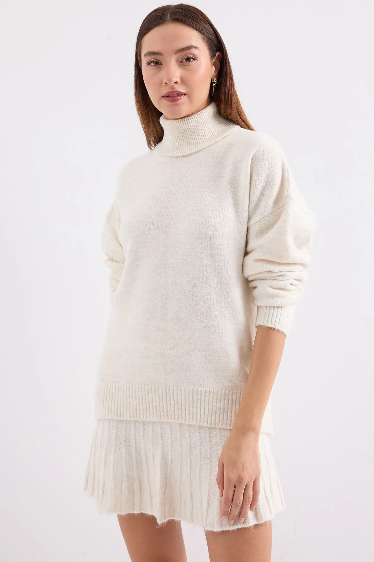 BGD Women Kazakh Skirt Knit Set - Ecru - Avondale