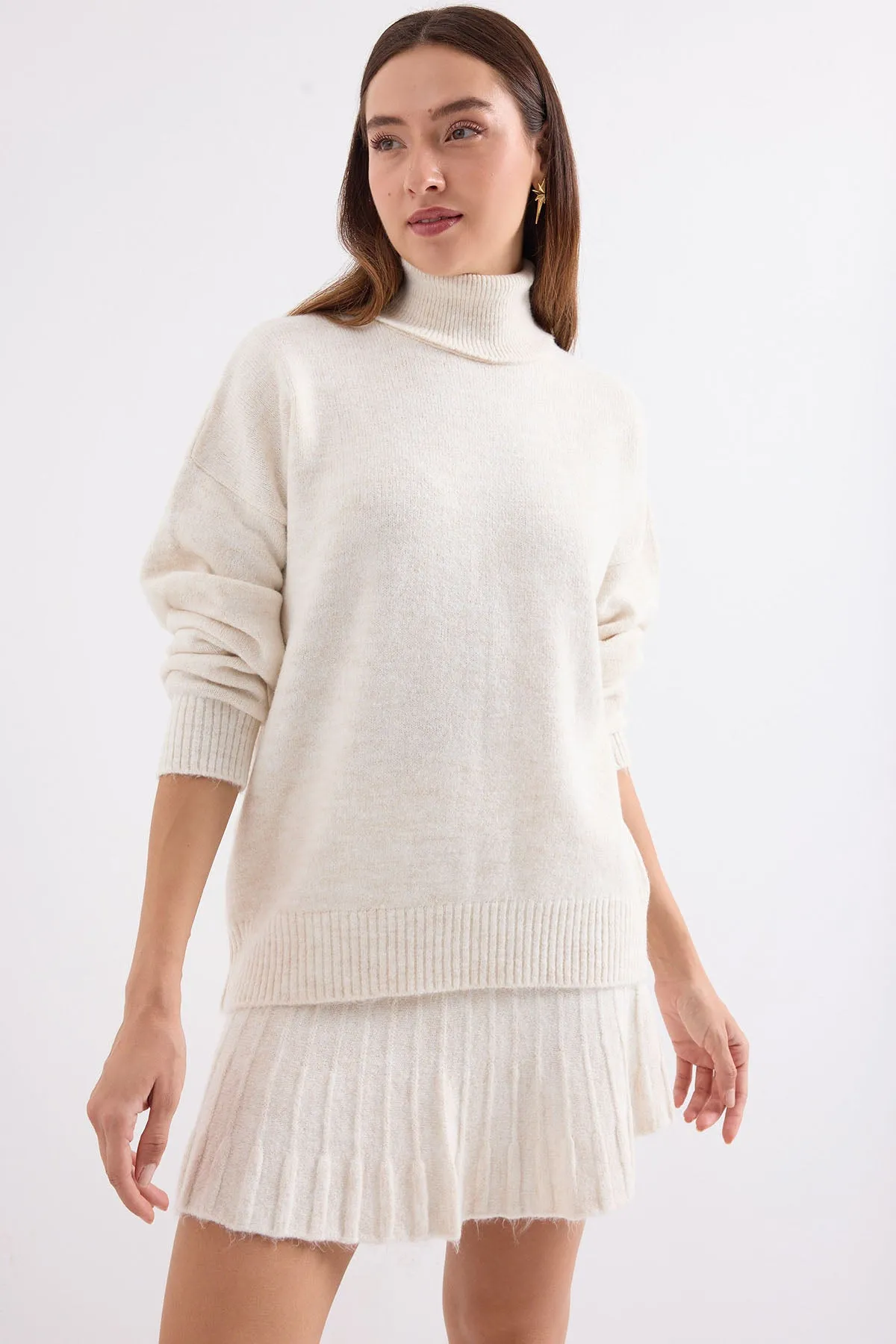 BGD Women Kazakh Skirt Knit Set - Ecru - Avondale