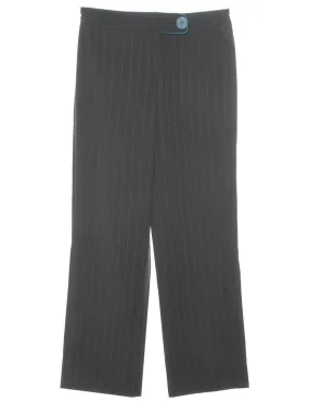 Black Striped Trousers - W32 L31