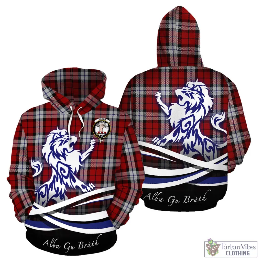 Brodie Dress Tartan Hoodie with Alba Gu Brath Regal Lion Emblem