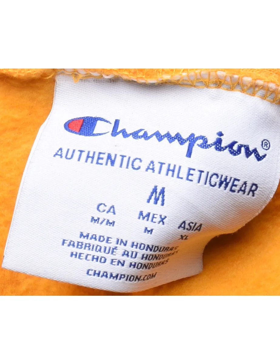 Champion Genesee Mustard & Light Blue Printed Hoodie - M