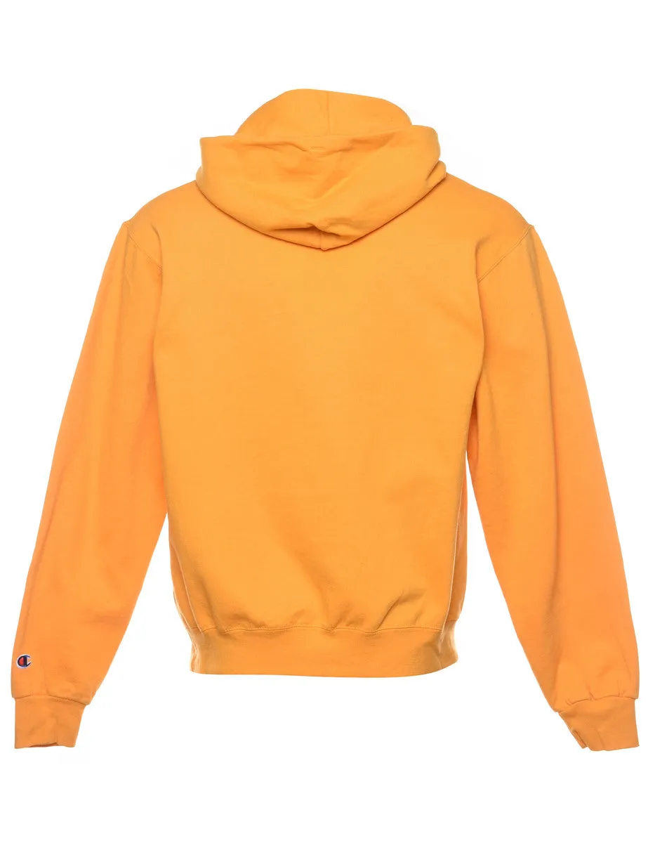 Champion Genesee Mustard & Light Blue Printed Hoodie - M