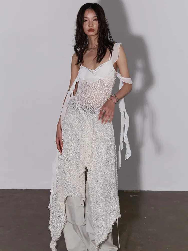 Chelsea Ruffled Sequin Dress