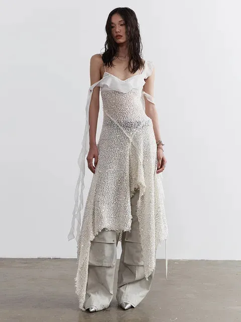 Chelsea Ruffled Sequin Dress