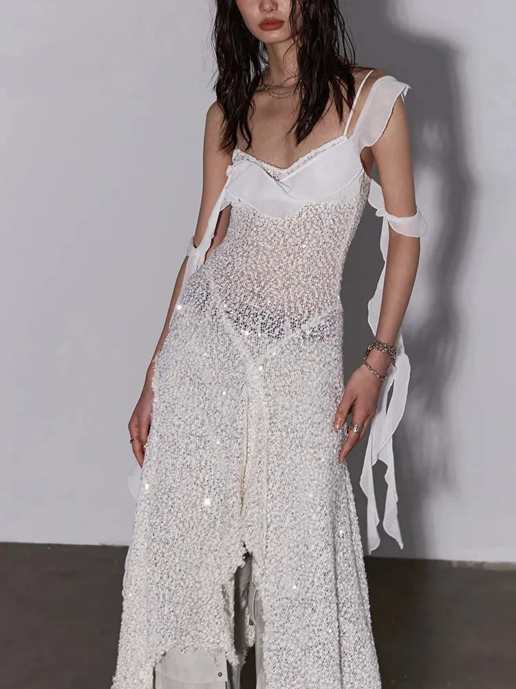 Chelsea Ruffled Sequin Dress