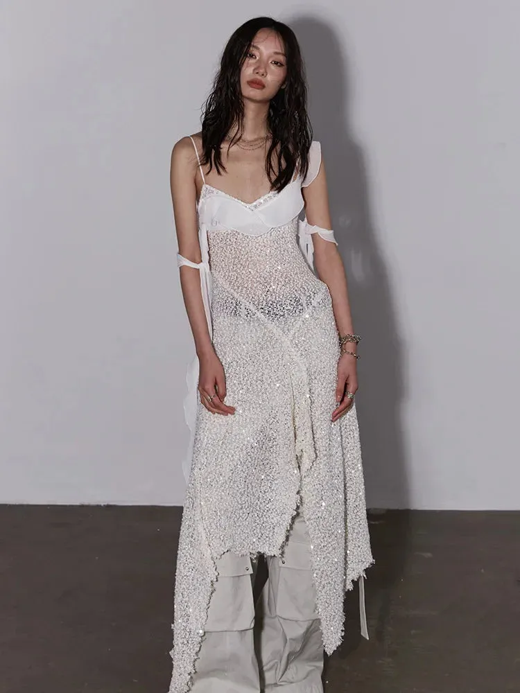 Chelsea Ruffled Sequin Dress