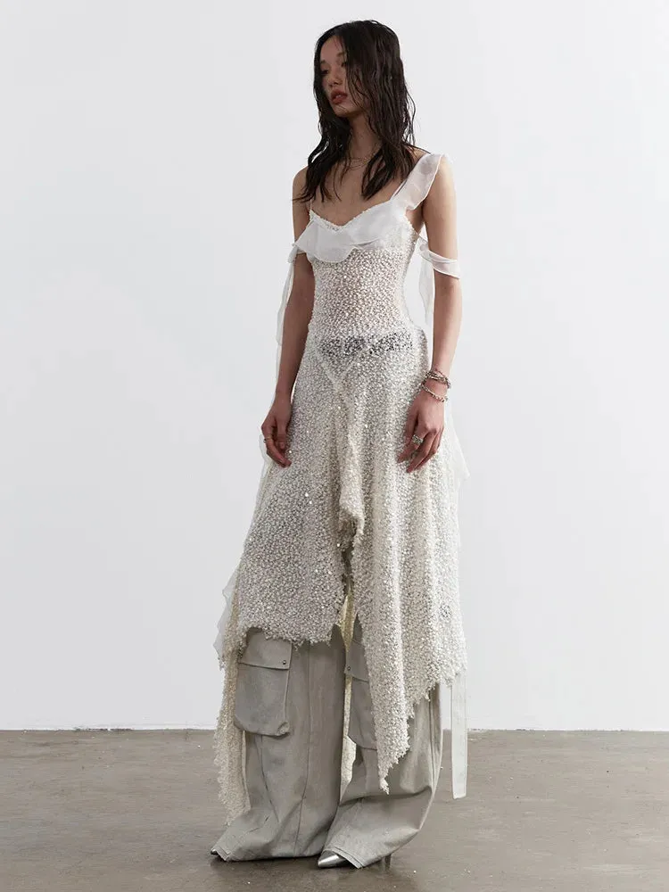 Chelsea Ruffled Sequin Dress