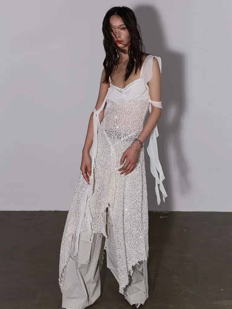 Chelsea Ruffled Sequin Dress