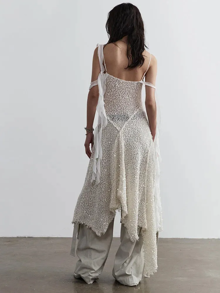 Chelsea Ruffled Sequin Dress