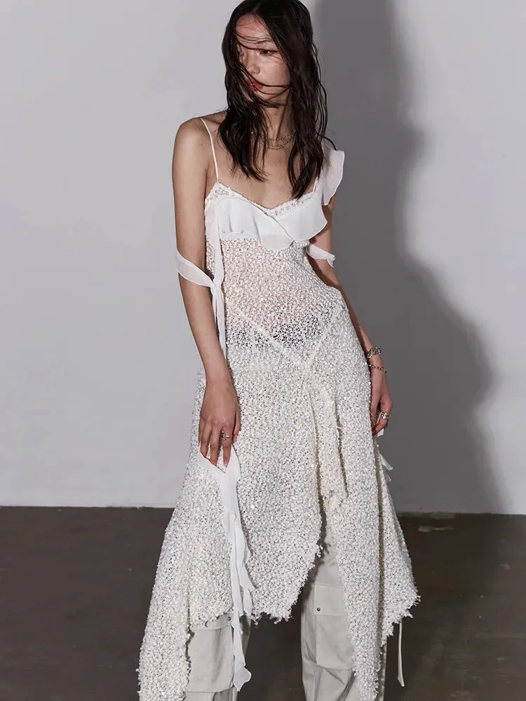 Chelsea Ruffled Sequin Dress