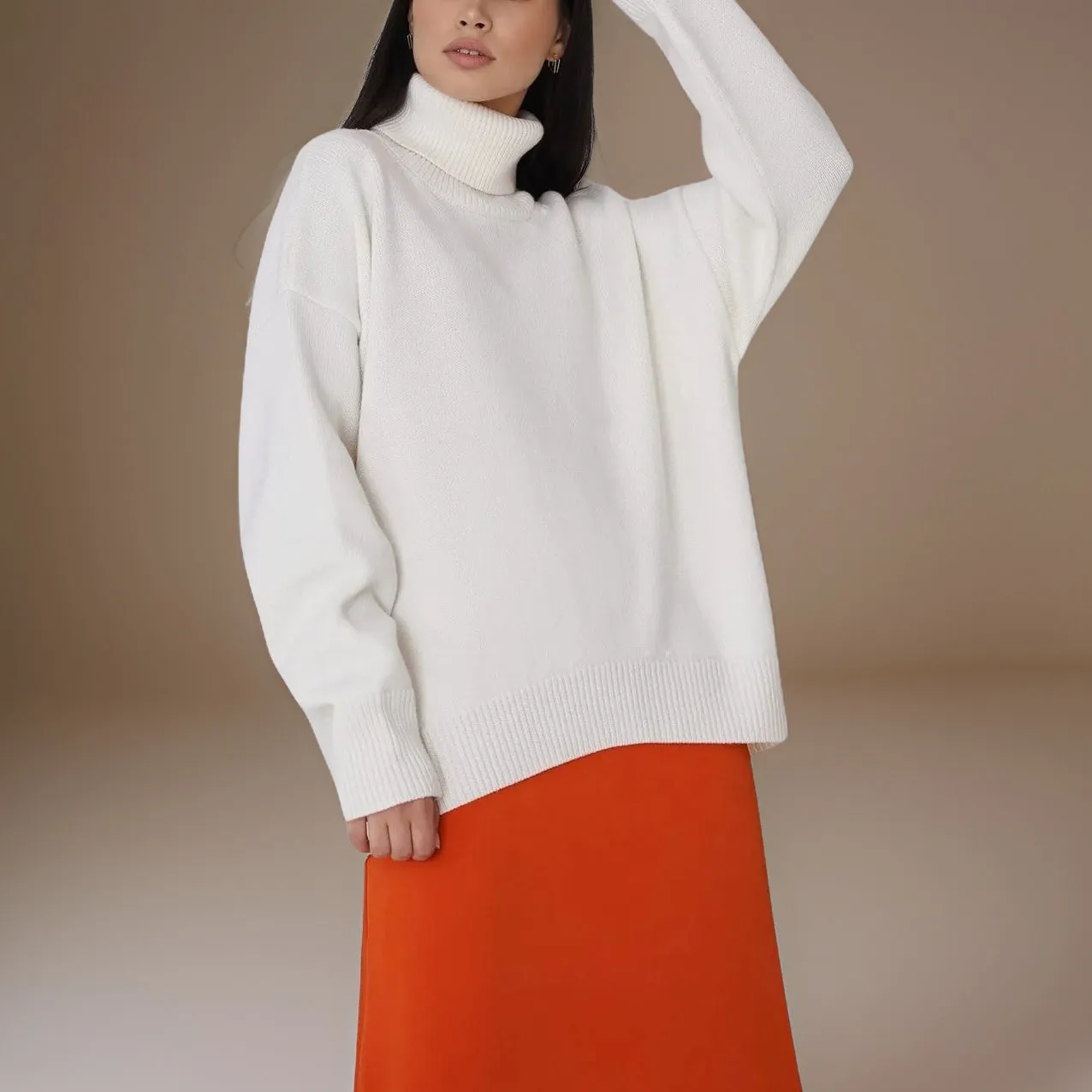 Danissa Pull à col roulé en tricot