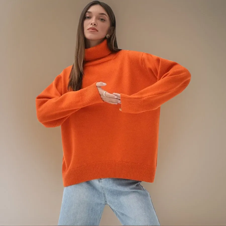 Danissa Pull à col roulé en tricot