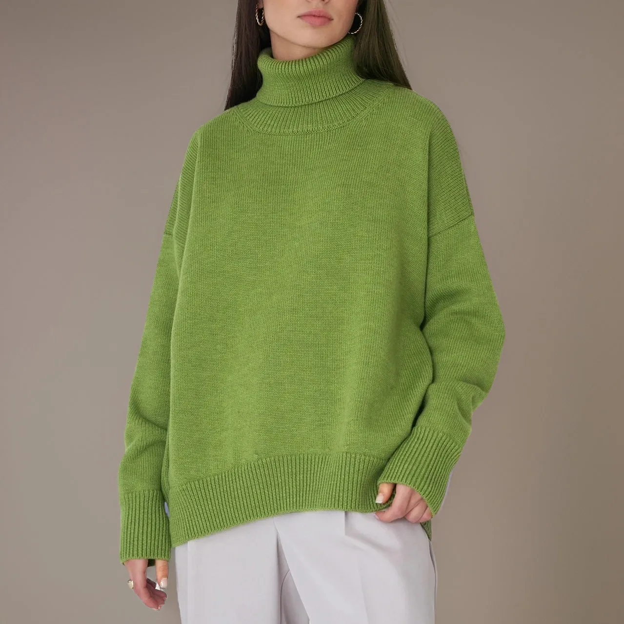 Danissa Pull à col roulé en tricot
