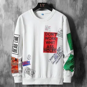 Don't Work Whit Graffiti Sweatshirt For Men