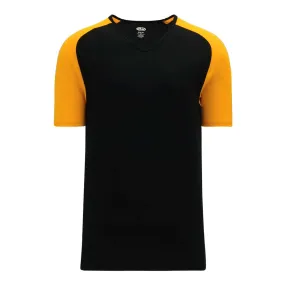 Dryflex V-Neck Pullover Black-Gold Jersey