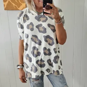 Easy Leopard Tunic Top