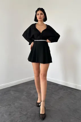 ELS Elastic Waist Skirt Shorts - Black - Kaunas