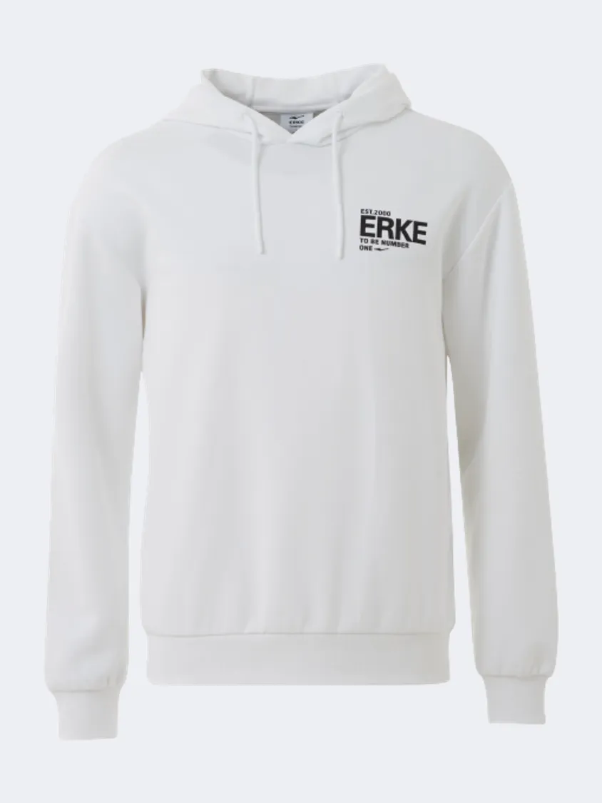 Erke Pullover Men Lifestyle Hoody White