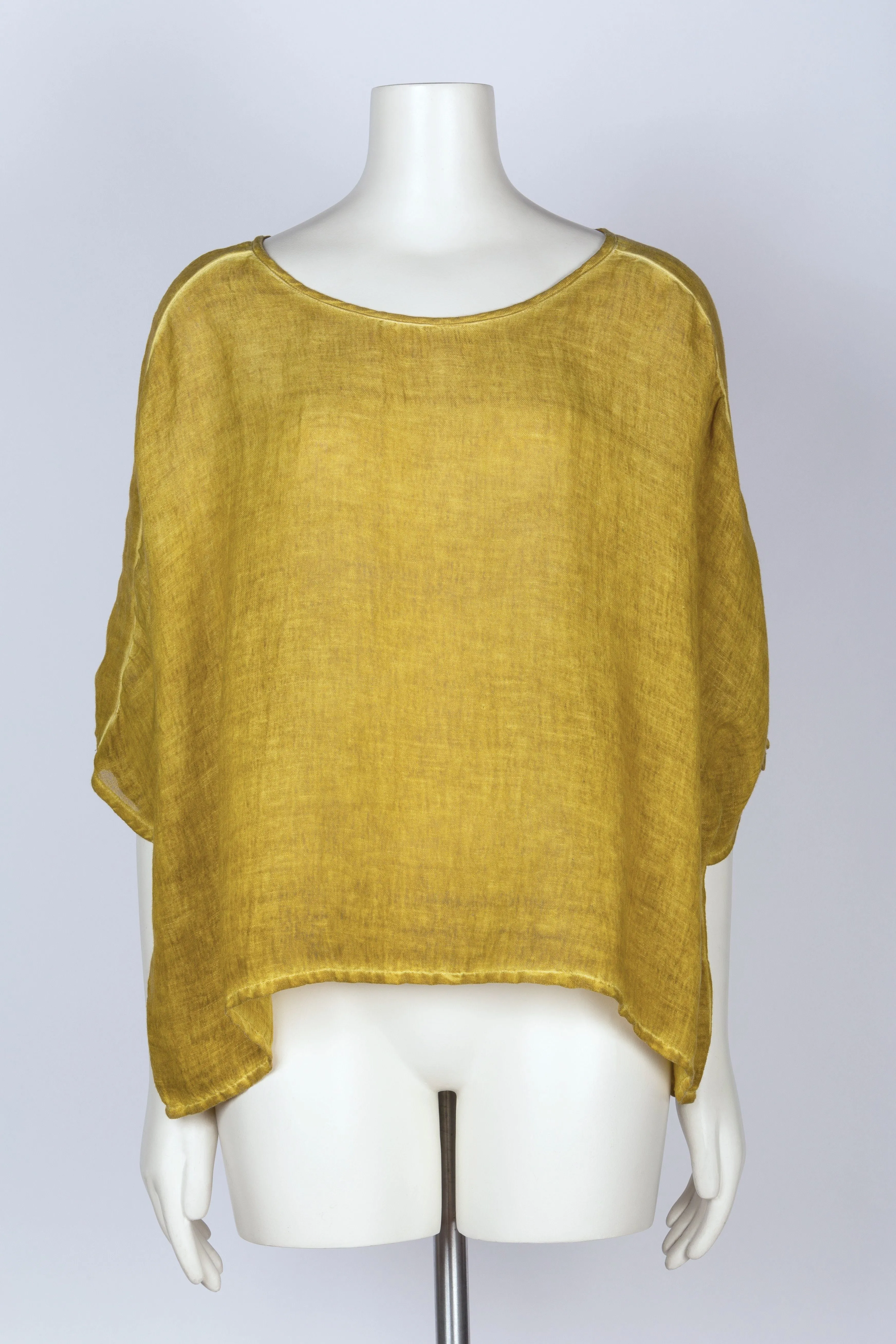 Everly Linen Blouse Mustard