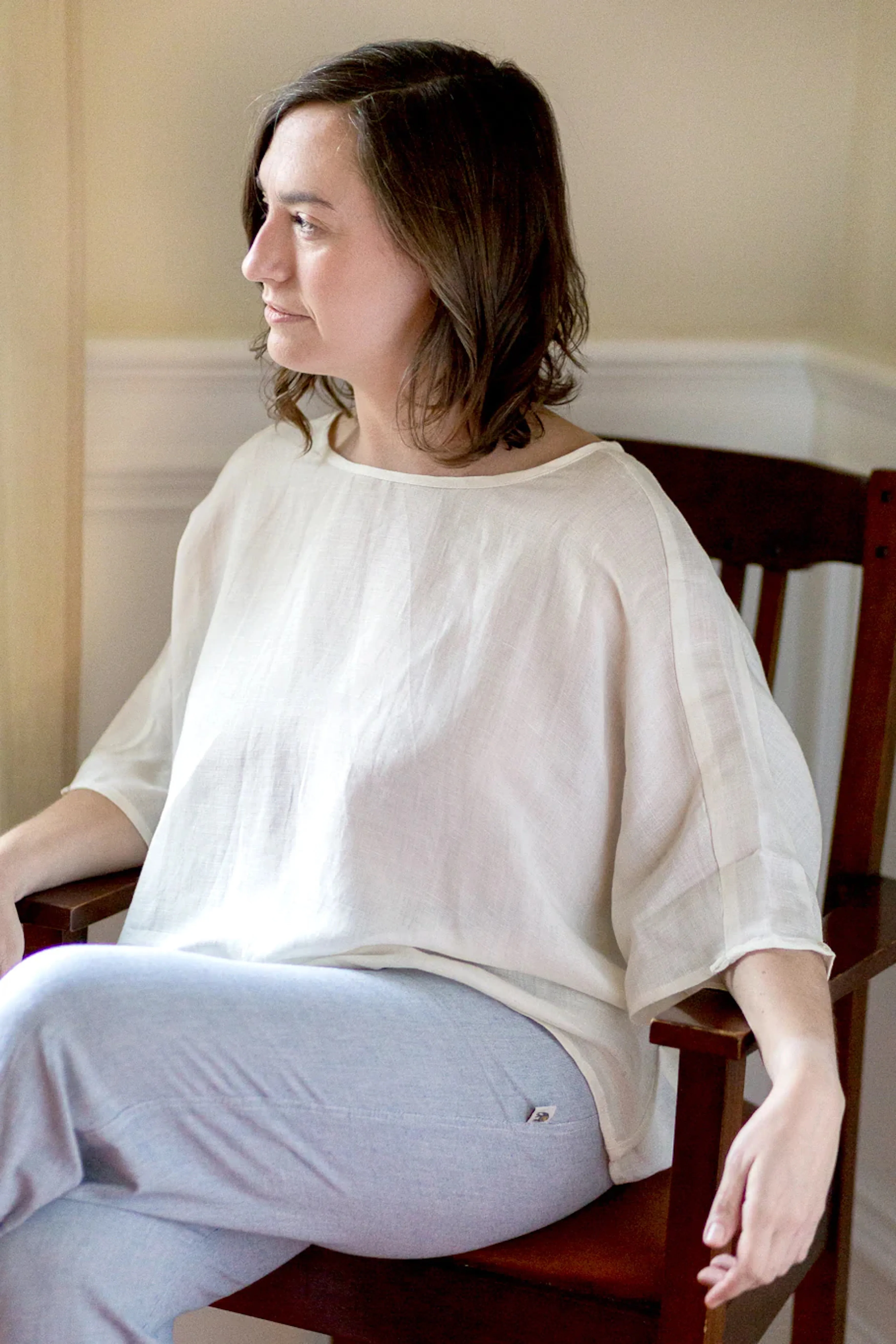 Everly Linen Blouse Natural
