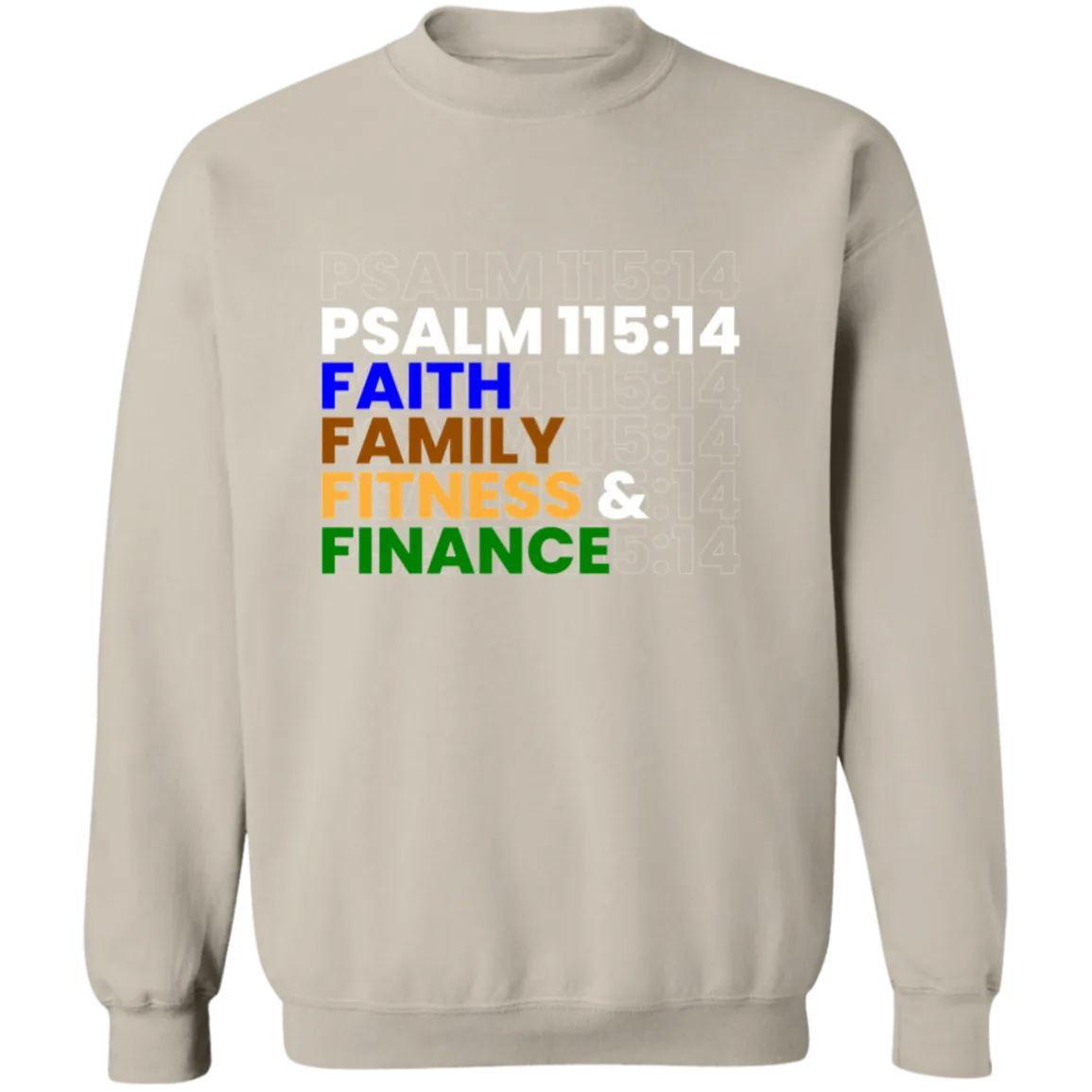 FAITH FAMILY FITNESS & FINANCE Pullover Sweatshirt