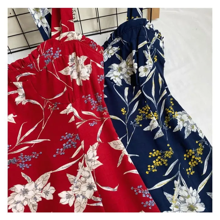 Floral Suspender Skirt