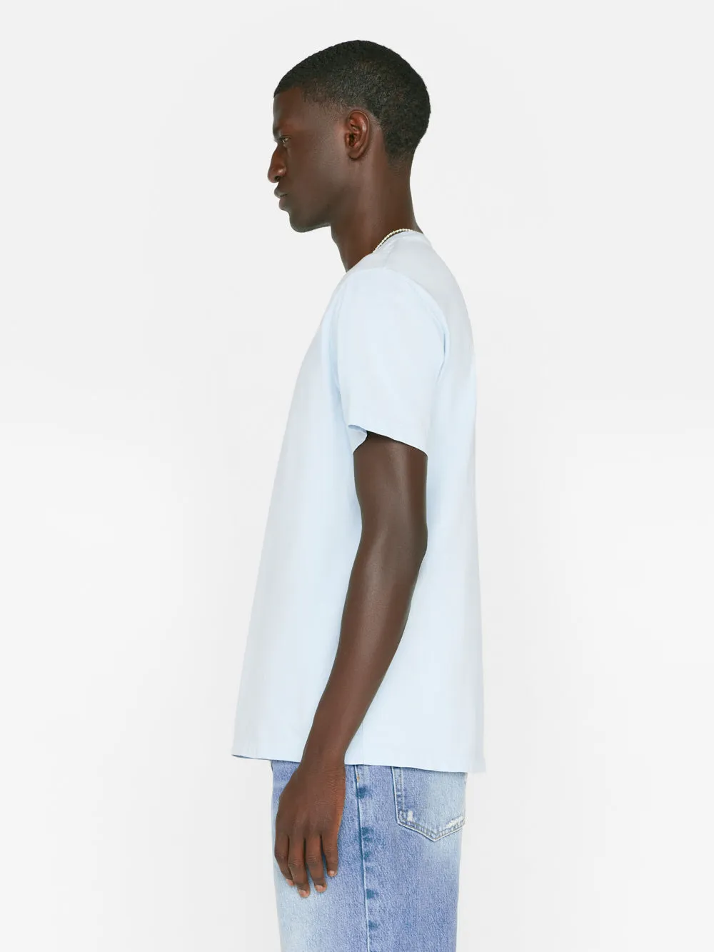 FRAME Logo Tee -- Sky Blue