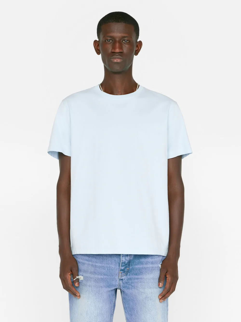 FRAME Logo Tee -- Sky Blue