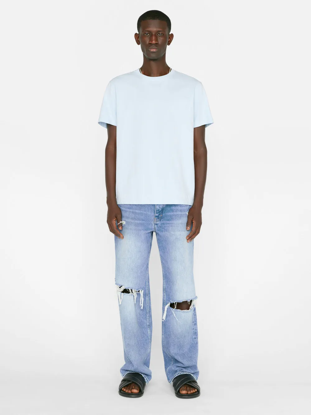 FRAME Logo Tee -- Sky Blue
